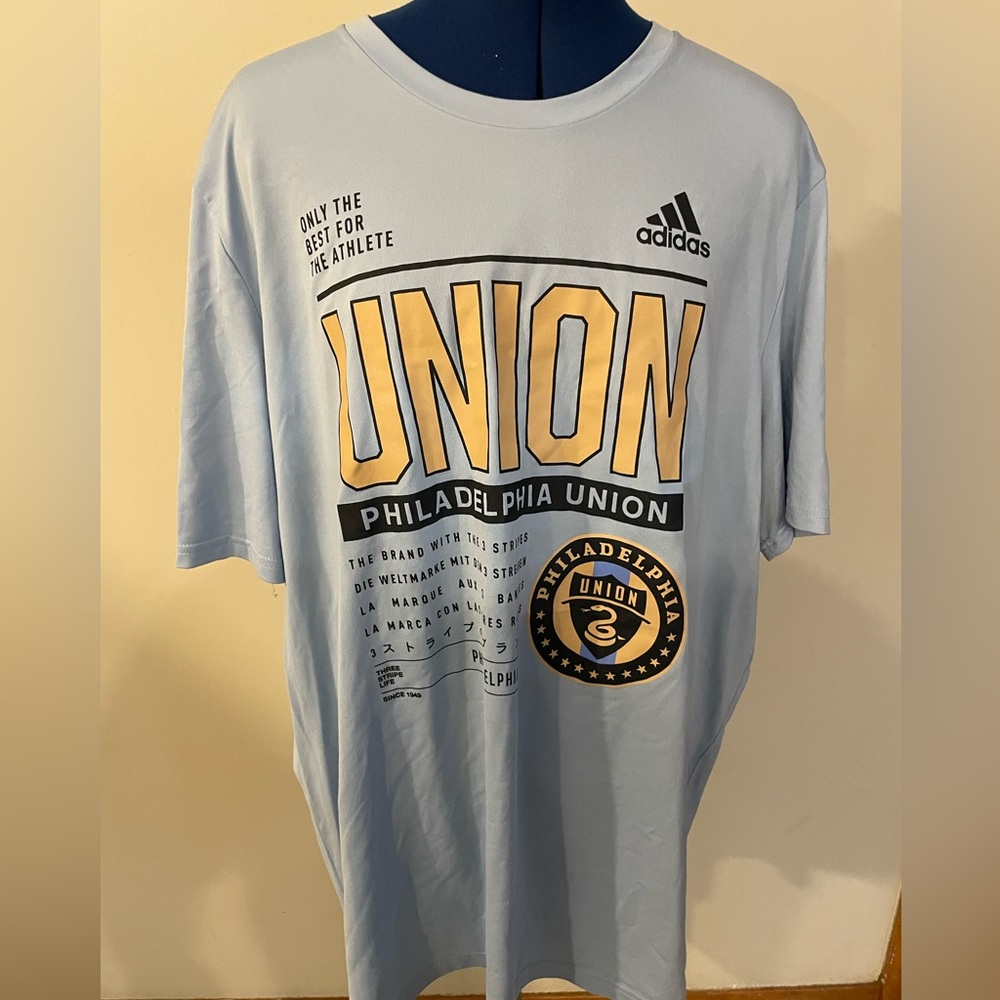 Adidas Light Blue Philadelphia Union Tee